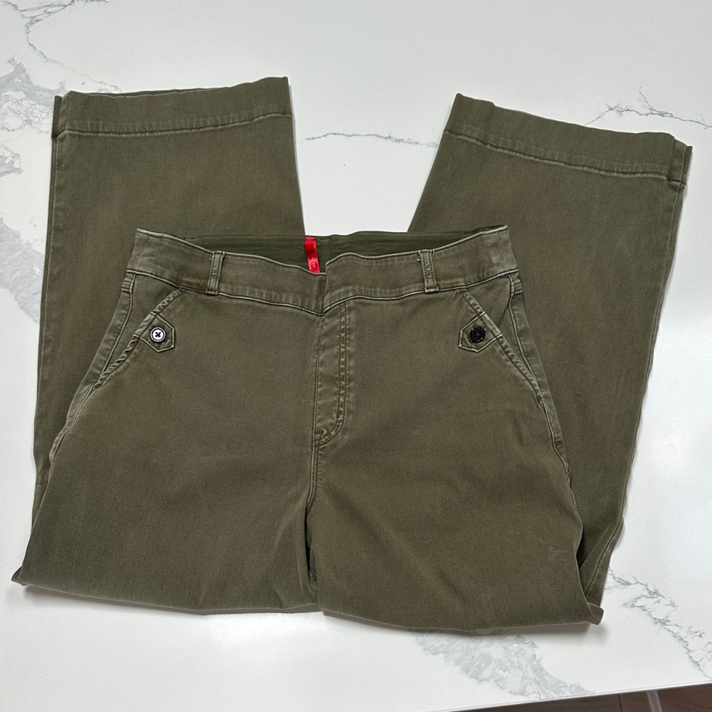 Spanx Olive Green Wide Leg Pants - Picture 2 of 6